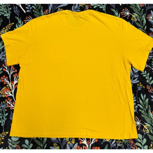 Polo Ralph Lauren T Shirt Mens Yellow 2XL Vintage 90s Front Pocket Small Pony - Picture 9 of 9